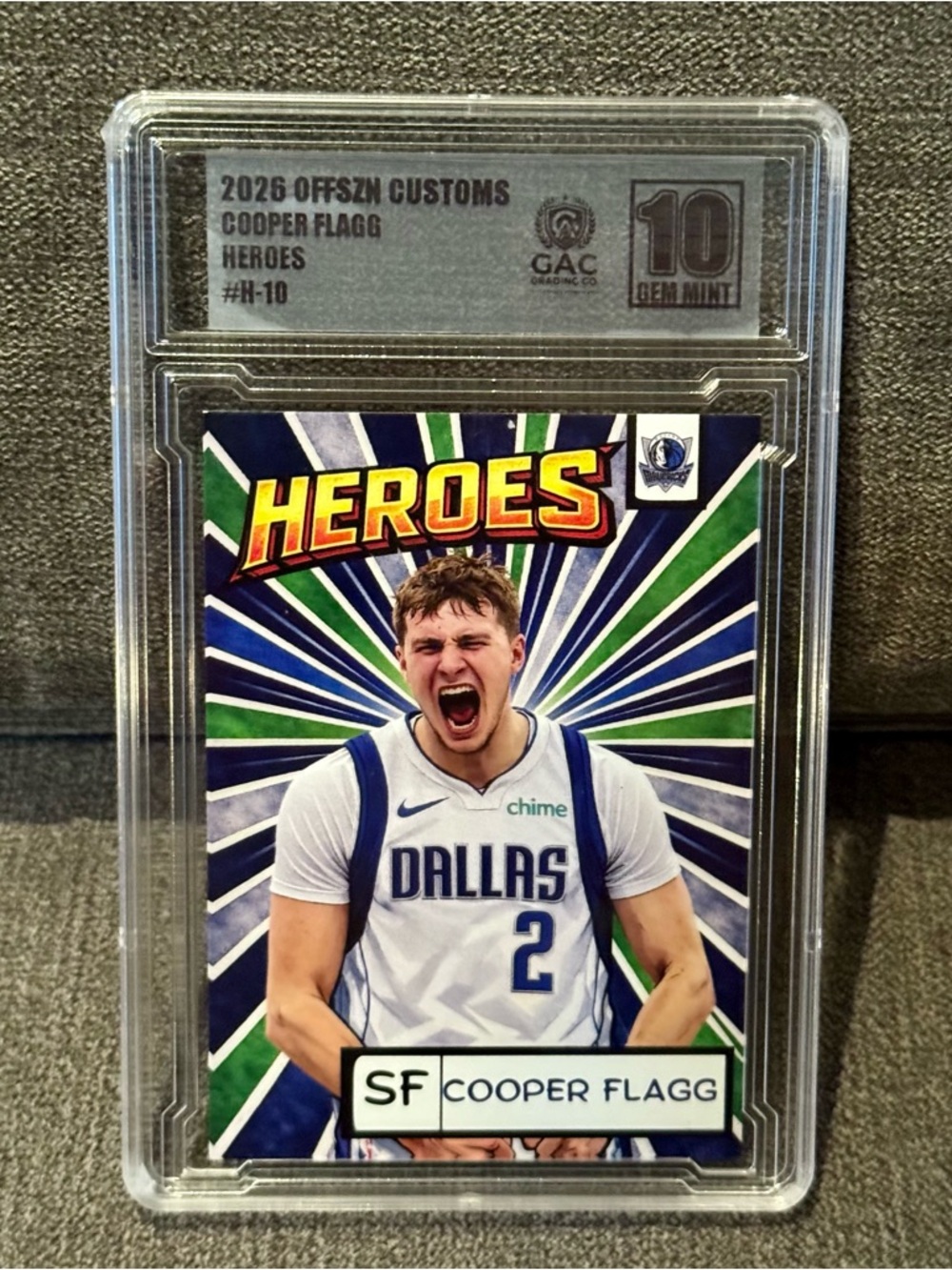 2026 Offszn Customs Cooper Flagg Heroes #H-10 GAC 10 Gem Mint